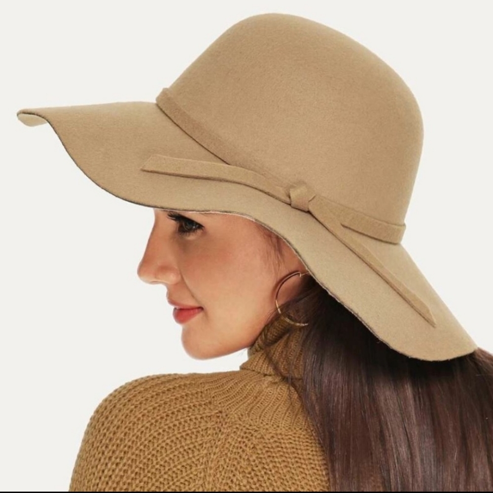 💕GUC Altered State Brand Ladie's Wide Brim Floppy Wool Hat, Mocha, Size 57